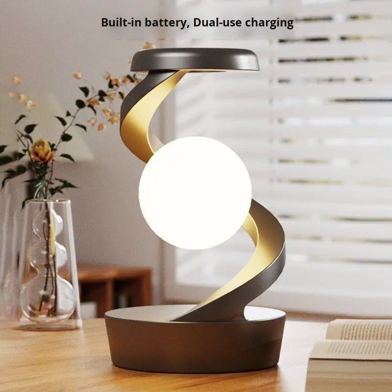 S-Shape Magnetic Levitation Moon Lamp – Gesture Control RGB Desk Light
