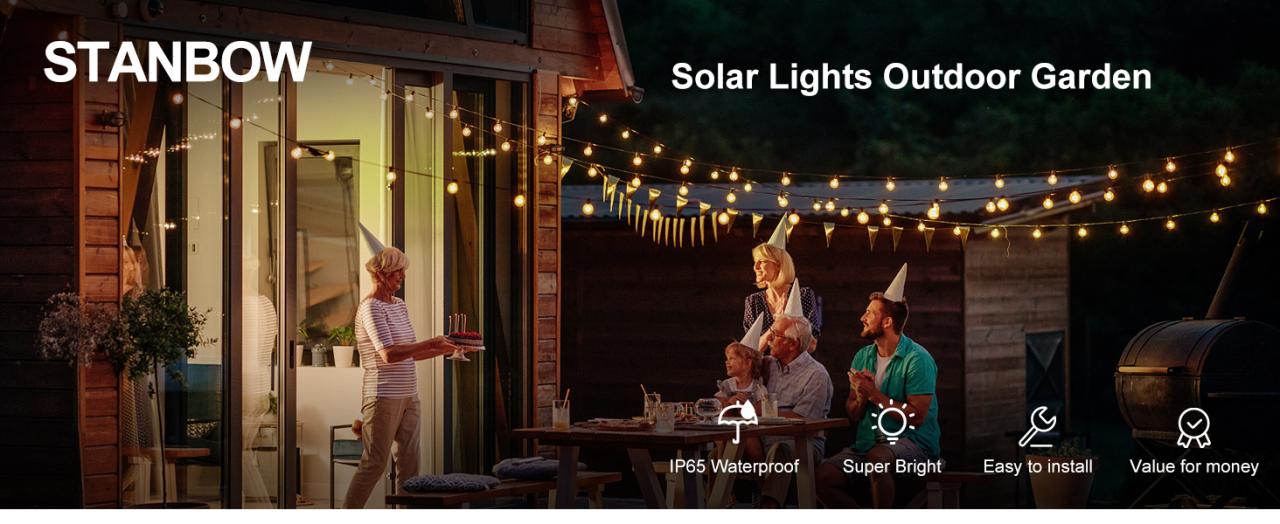 solar lights outdoor garden