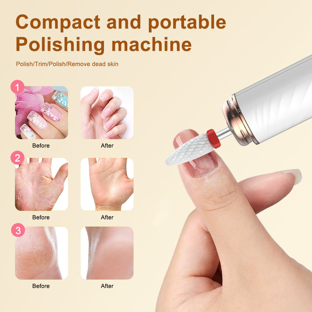 Portable USB Rechargeable Electric Nail Drill Kit