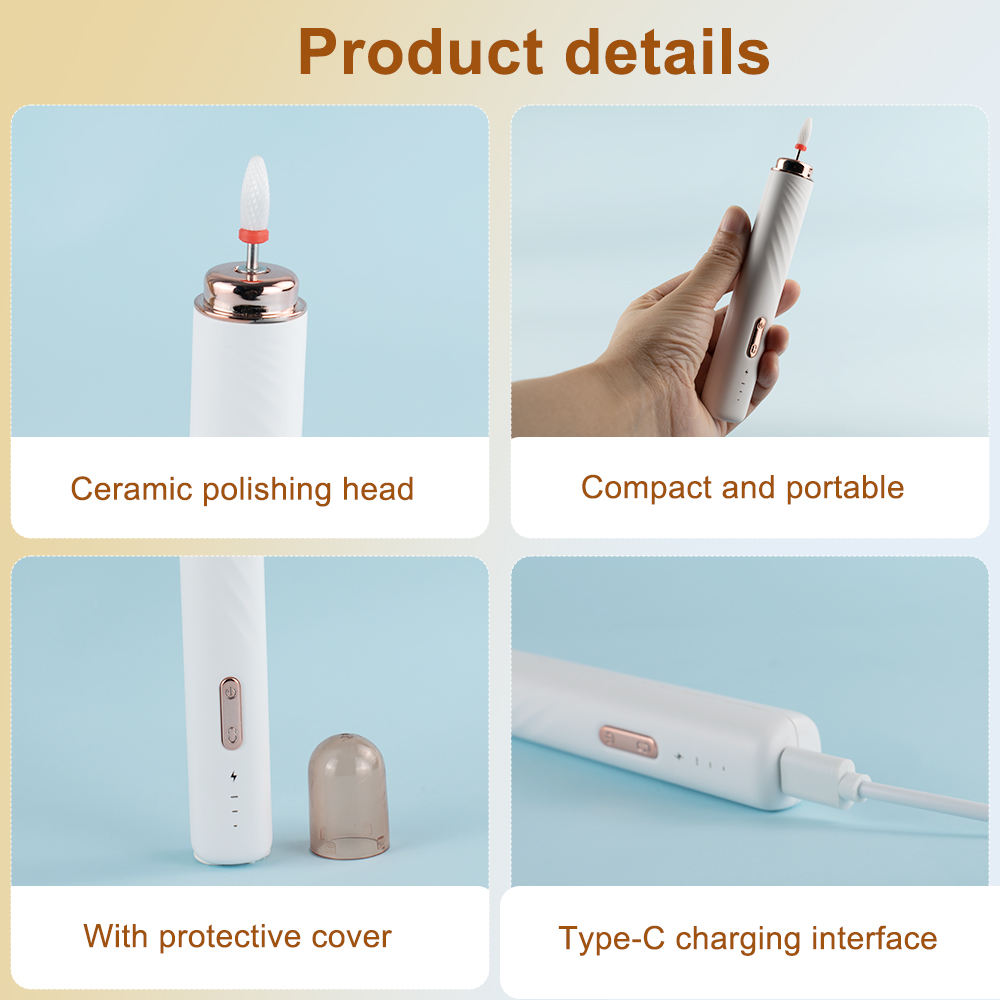 Portable USB Rechargeable Electric Nail Drill Kit
