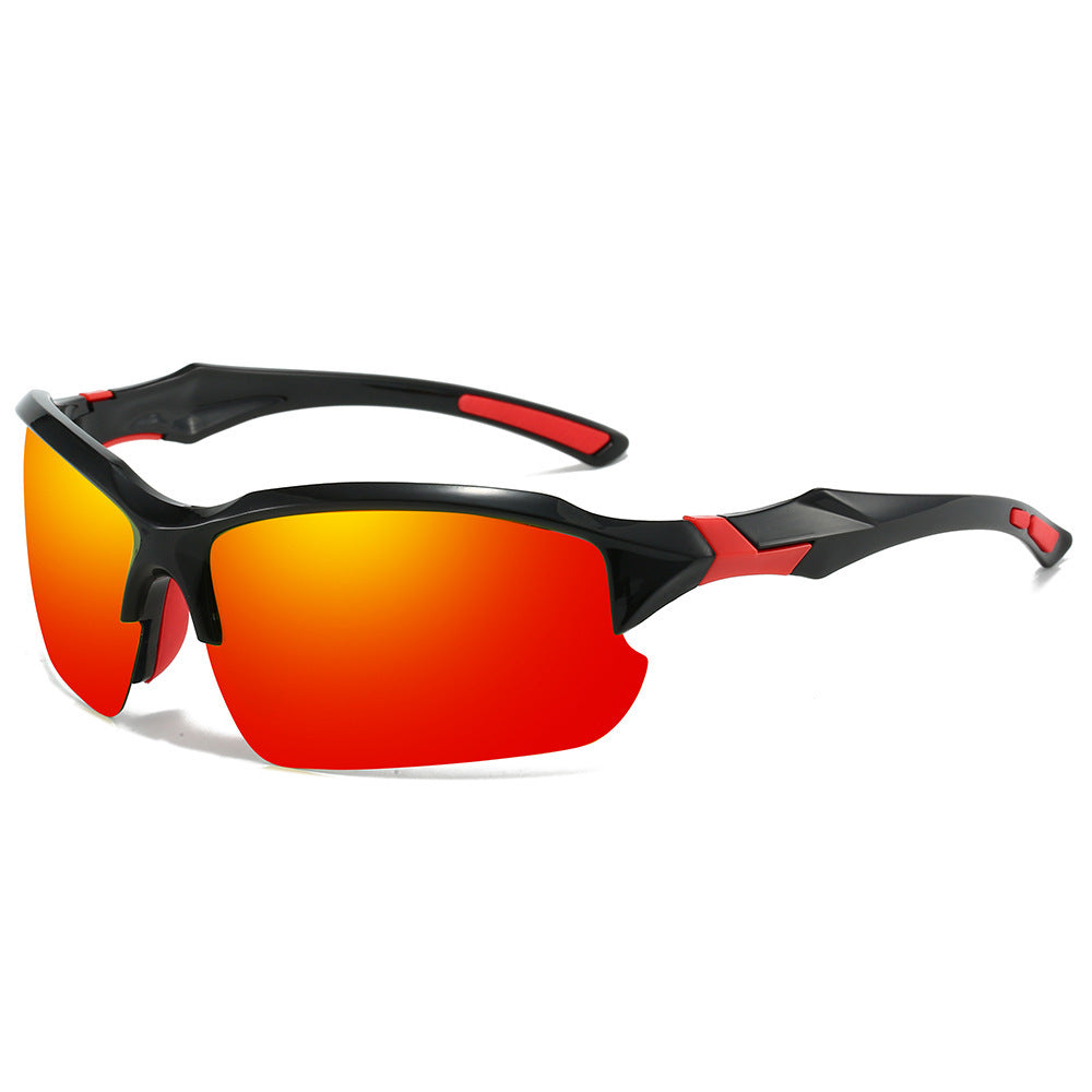 Men's Half-Frame Polarized Sports Sunglasses